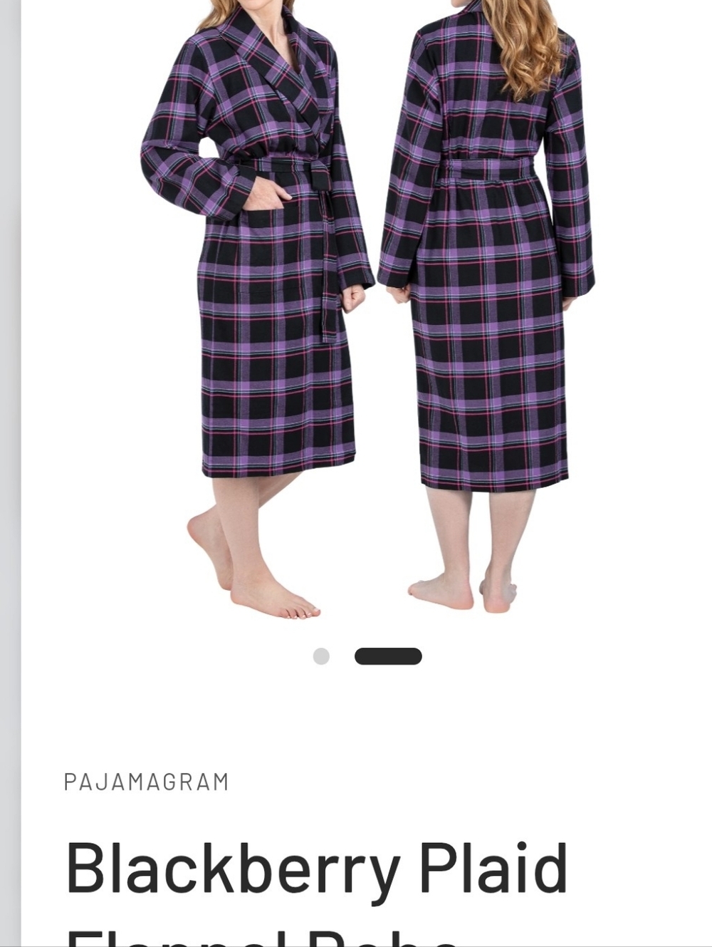 Pajamagram-Blackberry Plaid Flannel Robe